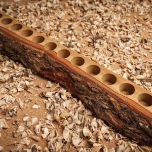13-Hole Roller Row with Live Bark Edge